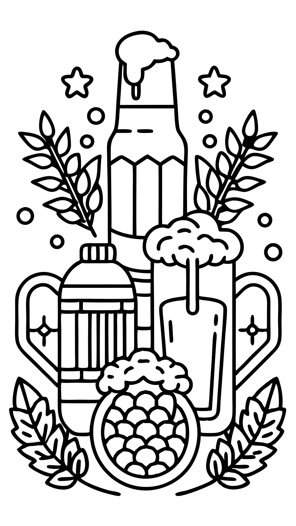 beer coloring page